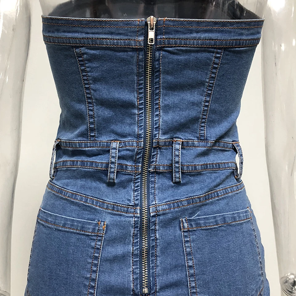 Strapless Denim Dress (11)