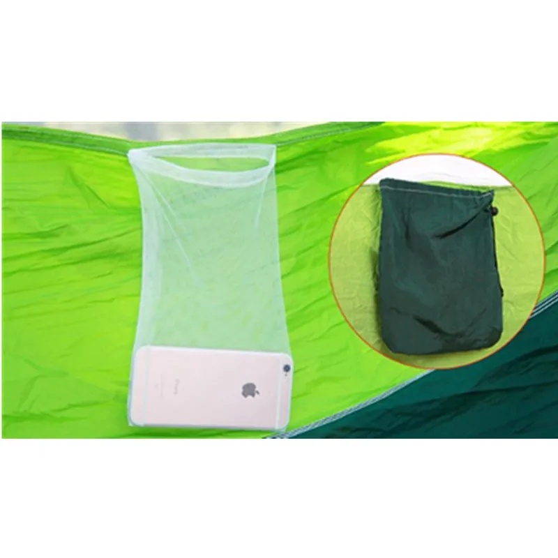 Outdoor Parachute Cloth Hammock With Mosquito Net Ultra Light Nylon Double Army Green Camping Aerial Tent Creative Hammock-68