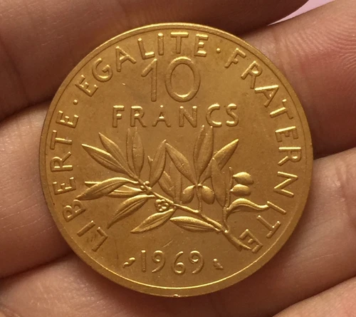 1969 10F французская Монета КОПИЯ 23 мм|copy coins|copy coins francecopy 1:1 |