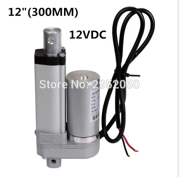 

Free 24V 300mm/12inch stroke 900N /198LBS micro linear actuator electric linear actuator TV lift high speed linear actuator