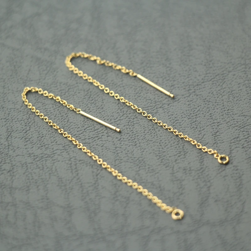 

1 pair ,14k Gold Filled Threaders with 3mm Open Ring, 3 Inches Long, 1 Pairs