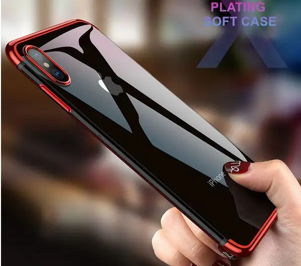 Gradient Plating Case for iPhone Xr XS Max XSMax Cover Transparent Silicone Luxury Aurora Soft TPU Phone | Мобильные телефоны и