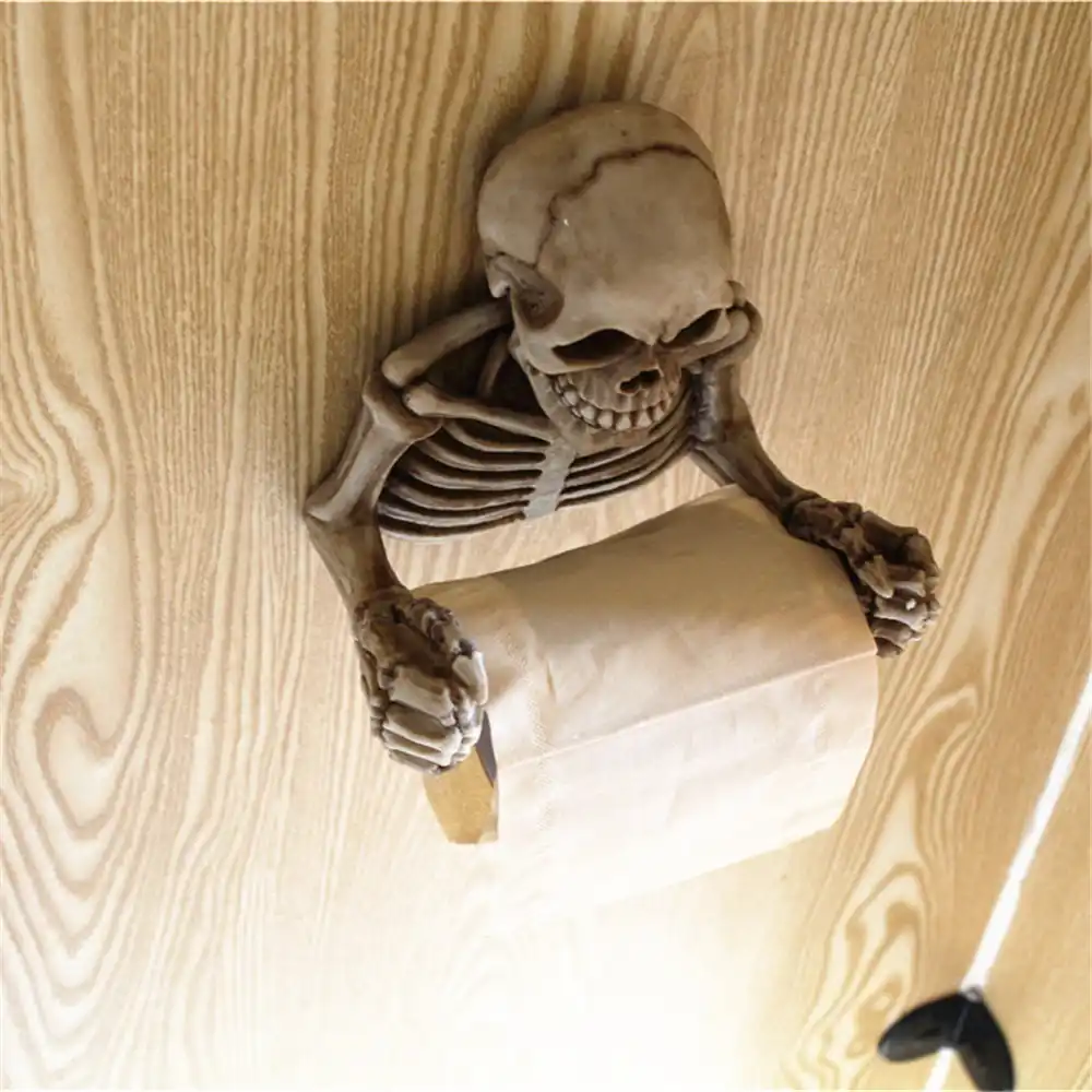 Skull Toilet Paper Towel Roll Holder Wall Mount Bone Dry Skeleton Bathroom Decor Small Tissue Boxes Ceramic Tissue Boxes Aliexpress