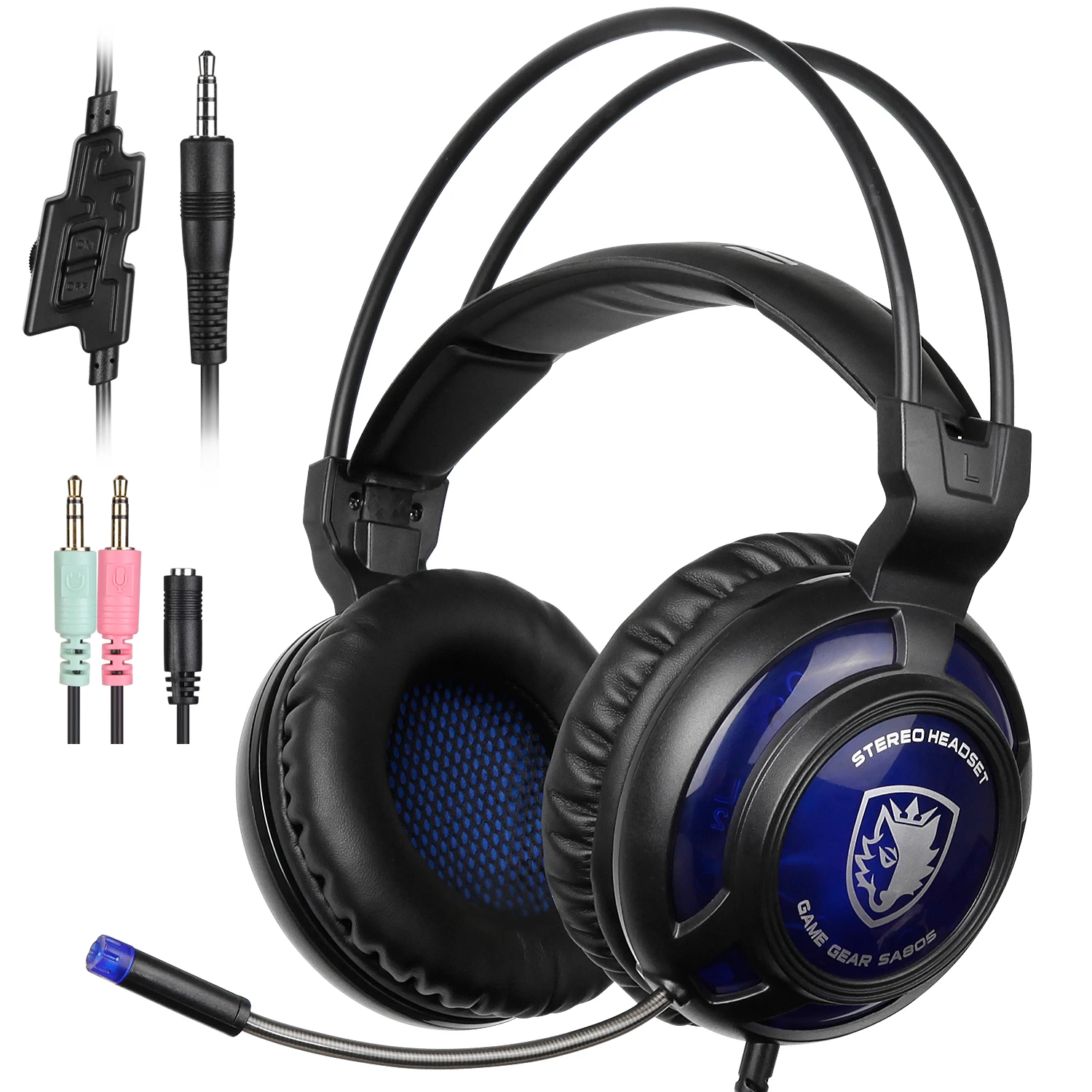 SADES SA805 PS4 Gaming Headphone 3.5mm jack Stereo Sound with Mic for PC/laptop/Mac | Электроника
