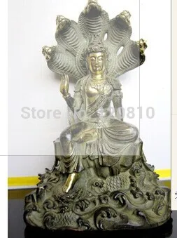 Free shipping TIBET TARA Nagarjuna BRONZE STATUE BUDDHA AND DRAGON statue | Дом и сад