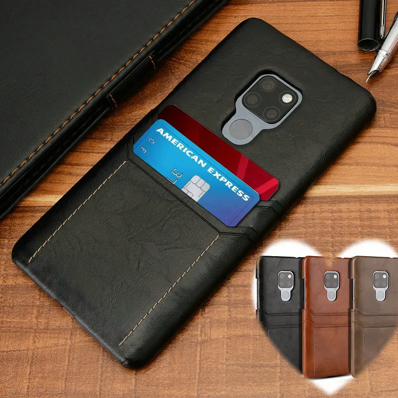Card Slots Back Cover for Huawei Mate 20 Lite font b Pro b font 20X Vintage