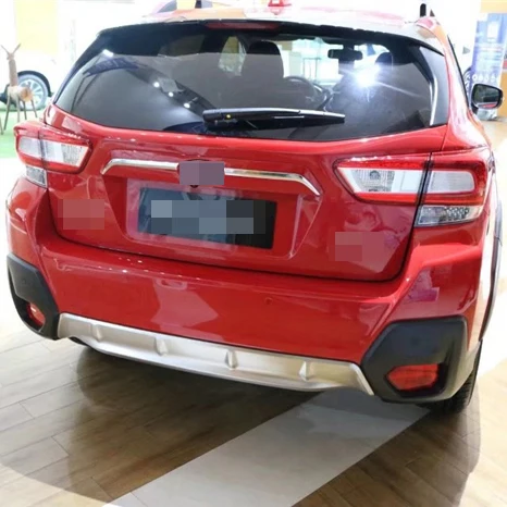 

Car Plastic Rear Back Chromed Rear Door Trim Trunk lid Trim For Subaru XV Crosstrek Accessories 2018
