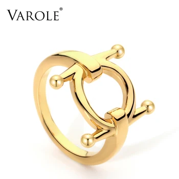

VAROLE Fashion New Wedding Rings for Women Gold Color Korean Ring Jewelry Wholesale
