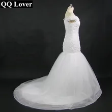 2017 New Sexy Off The Shoulder Mermaid Lace Wedding Dress With Video Custom-made Plus Size Bridal Gown Vestido De Noiva