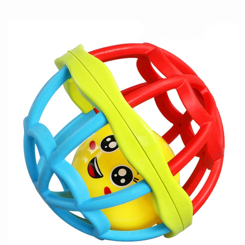 

Colorful educational soft rubber hand grasp ball baby crib mobile bell toys 0-12 months newborn WJ601