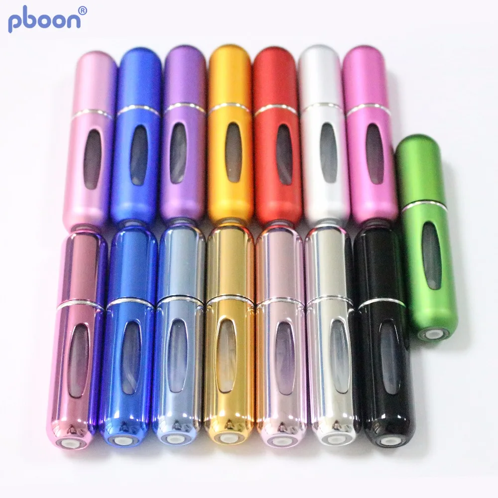 

Pboon 5ML Perfume Spray Bottle Mini Aluminum Spray Refillable Perfume Travel Atomizer Bottle For party or outdoor using