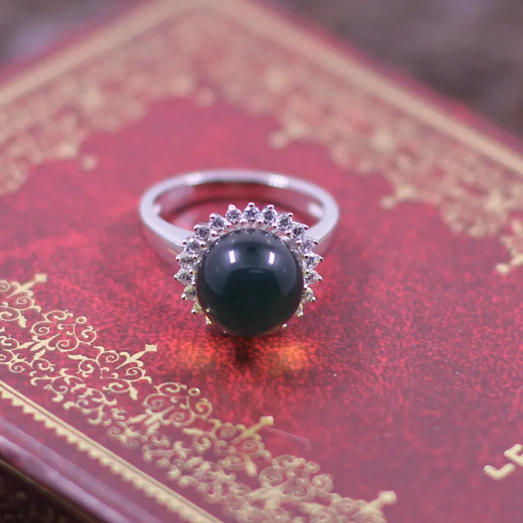 

S925 silver jewelry wholesale fashion lady Mexico blue Perot ring