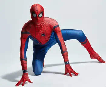 

Best selling High Quality Spiderman Homecoming Cosplay Costume Tom Holland Spider Man Suit 2017 Homecoming Spiderman Costume