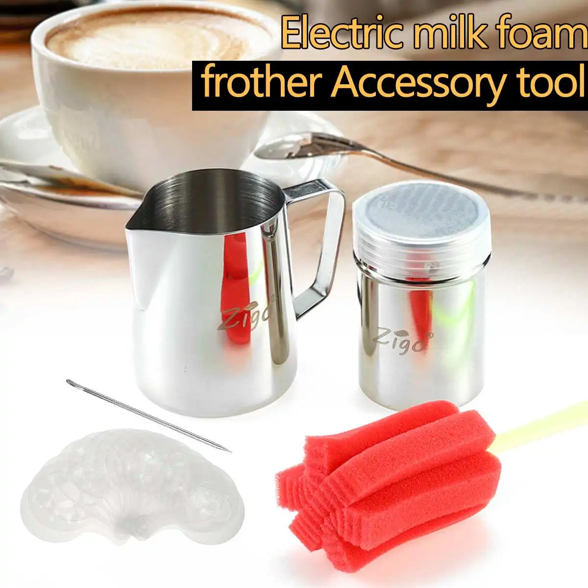 Coffee Pot Stainless Steel Pull Cup Espresso Coffee Pitcher Craft Latte Milk Foam Jug Mug Coffee DIY Template Strew Pad Tool Set Coffee Pot Stainless Steel Pull Cup Espresso Coffee Pitcher Craft Latte Milk Foam Jug Mug Coffee DIY Template Strew Pad Tool Set