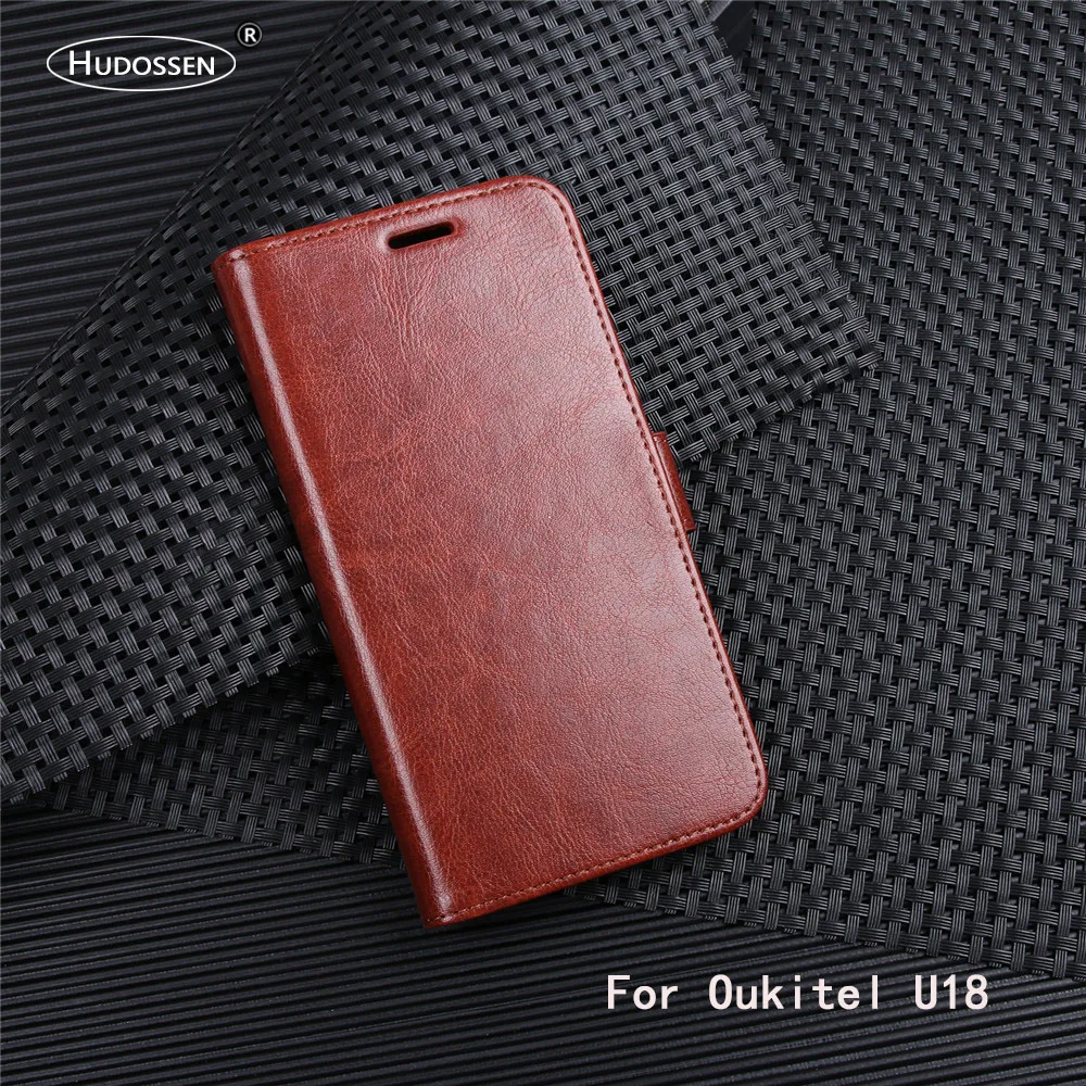 Hudossen для Oukitel U18 случае Роскошные Флип Кожа PU телефон случаях Coque книга Стиль стенд