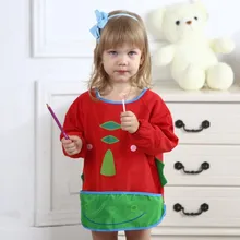 Большой размер детский нагрудник с длинным рукавом EVA водонепроницаемый детский материал для кормления рисунок легкая стирка мультфильм детская одежда унисекс