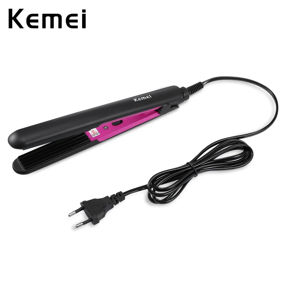 Goedkoop Kemei KM 2131 Professionele Elektronische Waver Gegolfd Hair Curler Toermalijn Keramische Curling Styling Tool