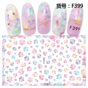 

5 sheets beauty flower creative Thin adhesive decals Nail Art decorations Stickers acrylic beauty nail supplies tools F399-403