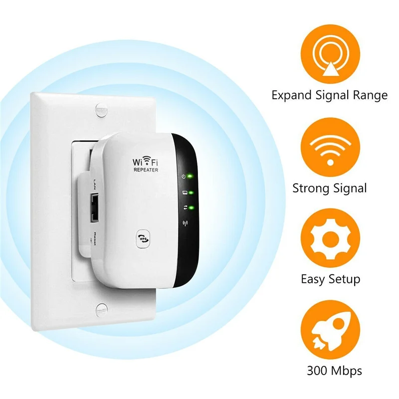 

WiFi Blast Wireless Repeater WiFi Range Extender 300Mbps Amplifier WiFi Boosters