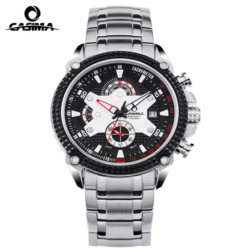 CASIMA men s watch stainless steel sports fashion Luxury watches multifunctional quartz watch men watches Waterproof