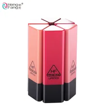 6 шт./лот, натуральная увлажняющая треугольная губная помада, 6 цветов, Питательная, красивая губная помада, 3gx6, макияж, бренд HengFang