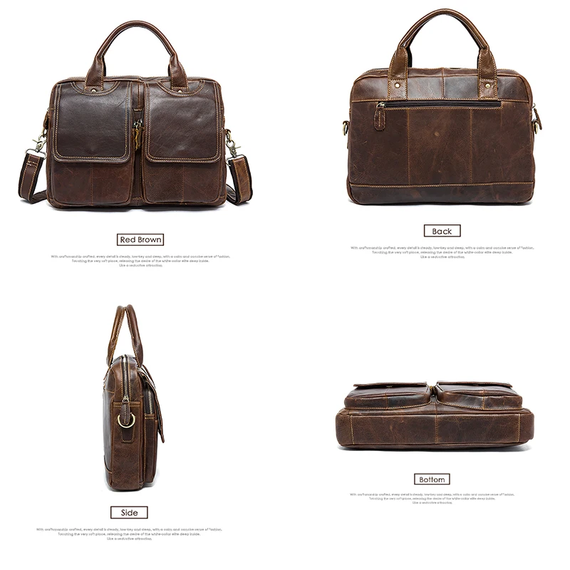Bag Men's Briefcase Genuine Leather Bags for Men Messenger Bag Men Leather Laptop Bags Men's Briefcase with Handle Handbag 8002 Bag Men's Briefcase Genuine Leather Bags for Men Messenger Bag Men Leather Laptop Bags Men's Briefcase with Handle Handbag 8002