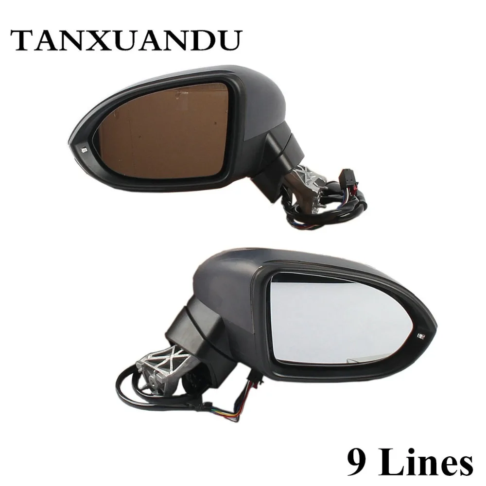 

Primed Electric Power Heated Adjust w/Fold w/Surround Light Mirror Assembly Fit For VW Passat B8 3G Only European Version 9Line