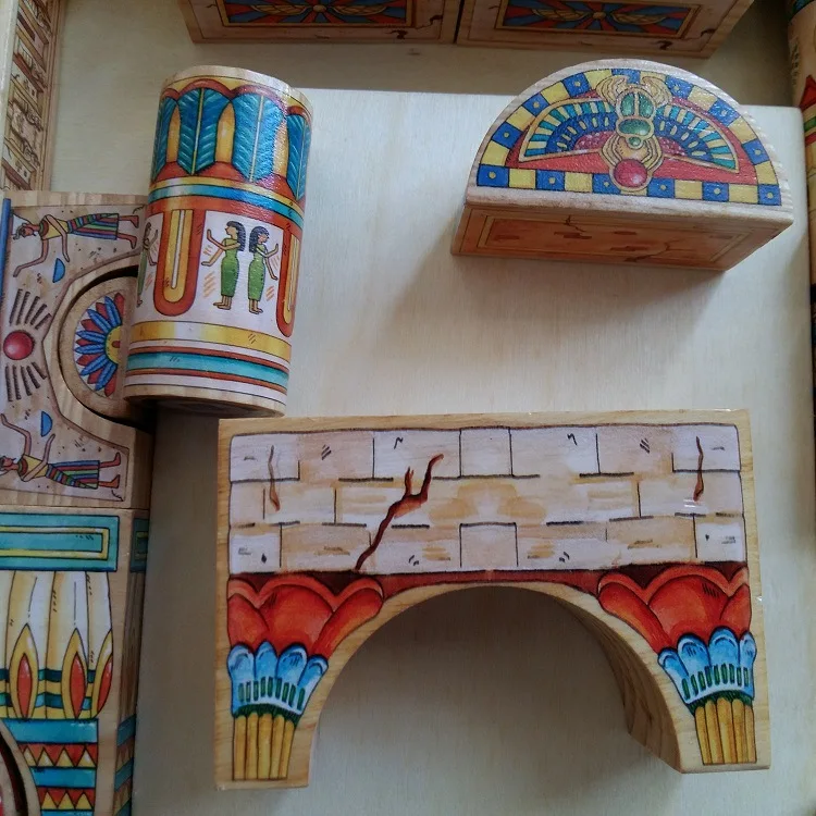 Египетский фараон замок из кубиков, детские строительные блоки, детский сад башня, головоломки игрушки
