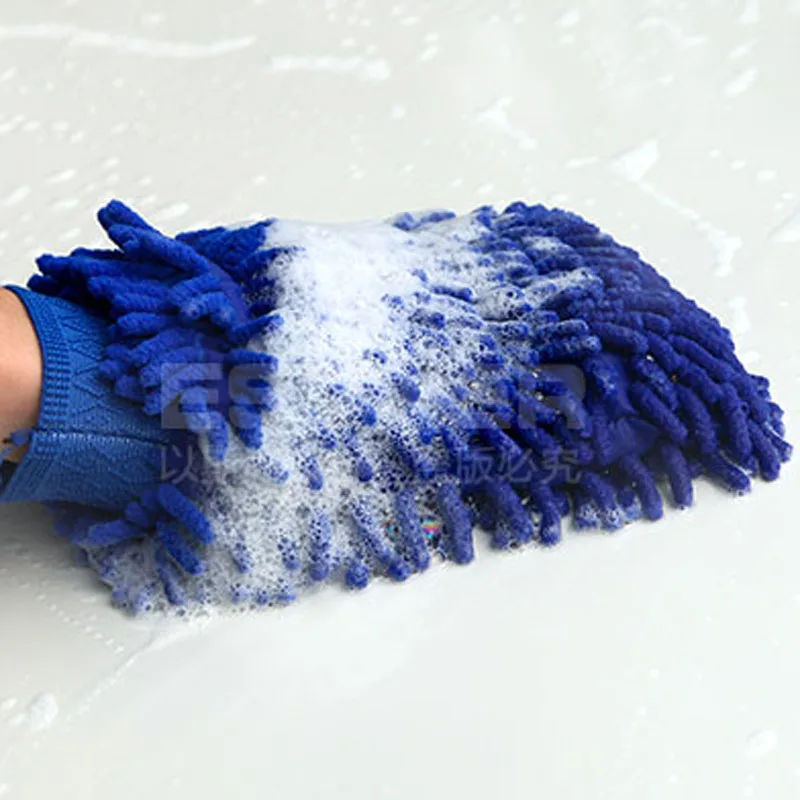 Car Wash Glove Universal Two Sided Coral Velvet Gloves Car Wash Gloves