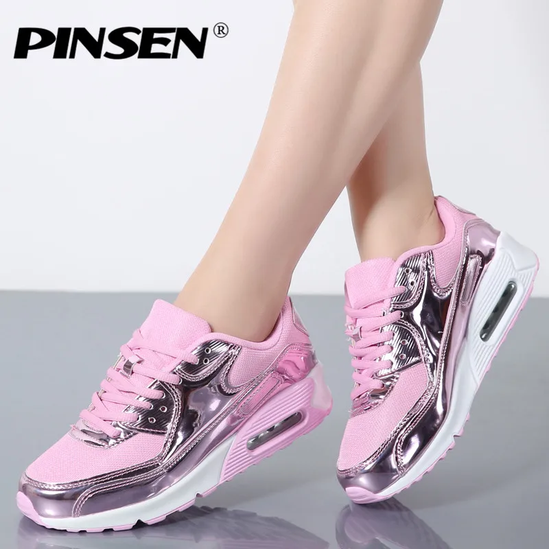 

PINSEN Fashion 2019 Casual Shoes Woman Summer Comfortable Breathable Mesh Flats Female Platform Sneakers Women Chaussure Femme