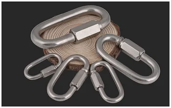 

High strength solid 304 stainless steel M3.5 M4 M5 M6 M8 M10 M12 safety climbing buckle connecting ring pet chain Swing