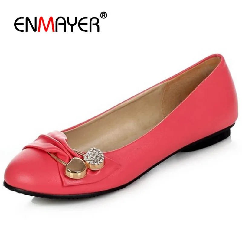 

women fashion flat shoes large size 34-47 female ballet shoes women flats casual dating Metal Decorative shoes women