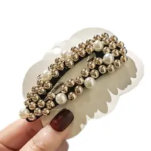 Корейские дамы имитация жемчуга BB оснастки заколки капли воды полный бисер клип шпильки в форме утконоса банкетные вечерние ювелирные аксессуары