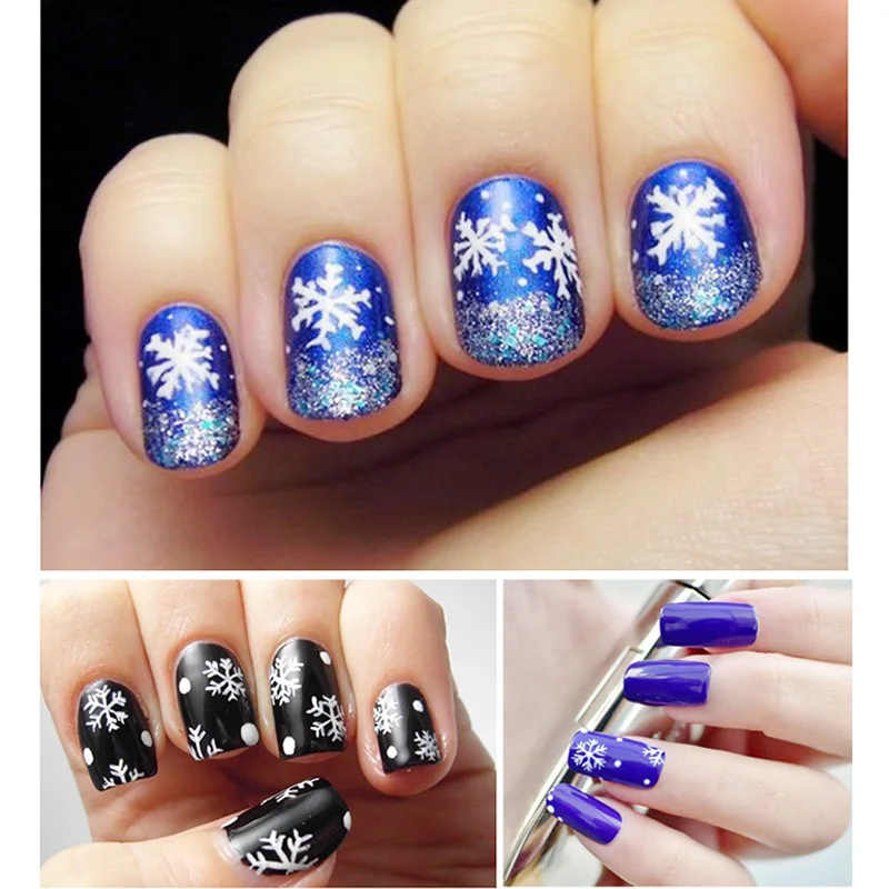 

Christmas Nail Art Water Transfer Decals Snowflakes Nail Sticker Decals Nails Art Decoration Sticker QRD88