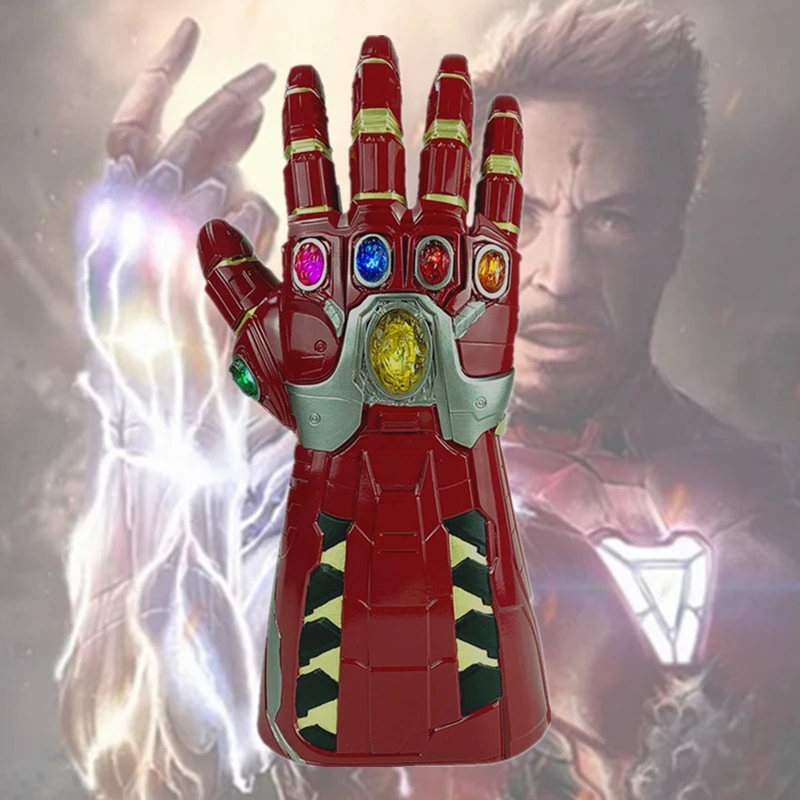 2019 Iron Man Nano LED Light Gloves Thanos Infinity Gauntlet Kids Adults Cos Toy