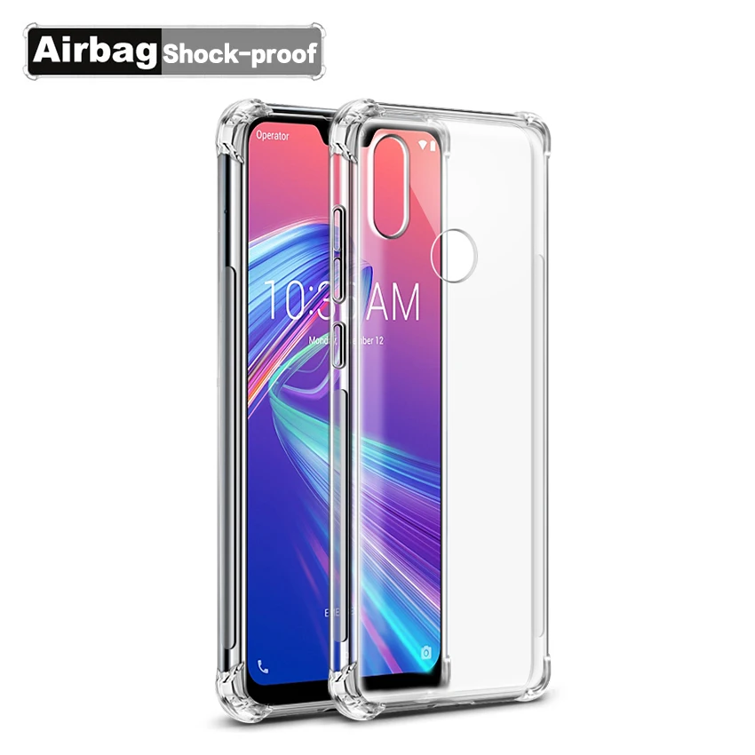 Чехол для Asus Zenfone Max Pro M2 ZB631KL Мягкий ТПУ силиконовый полный прозрачный защитный