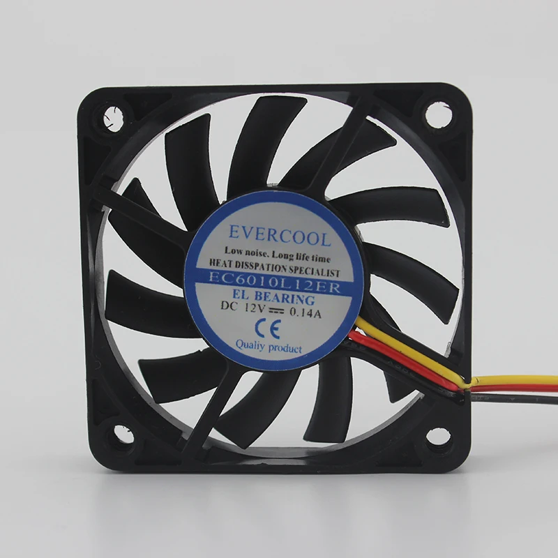 

6 cm 6010 12V 0.14A EC6010L12ER 3-wire cooling fan