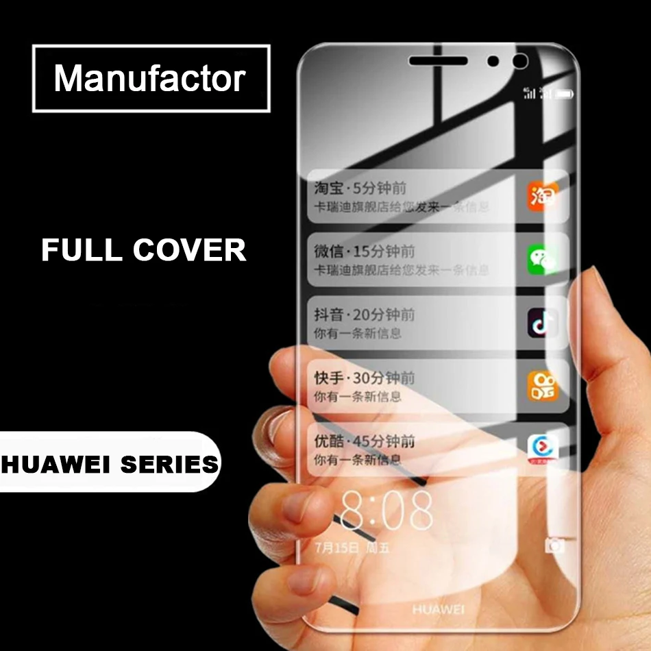 

Original Tempered Glass Screen Protector Full Cover For Huawei P20 Lite P10 Plus Mate10 pro Nove 3e Honor 7x Protective Glass 9H