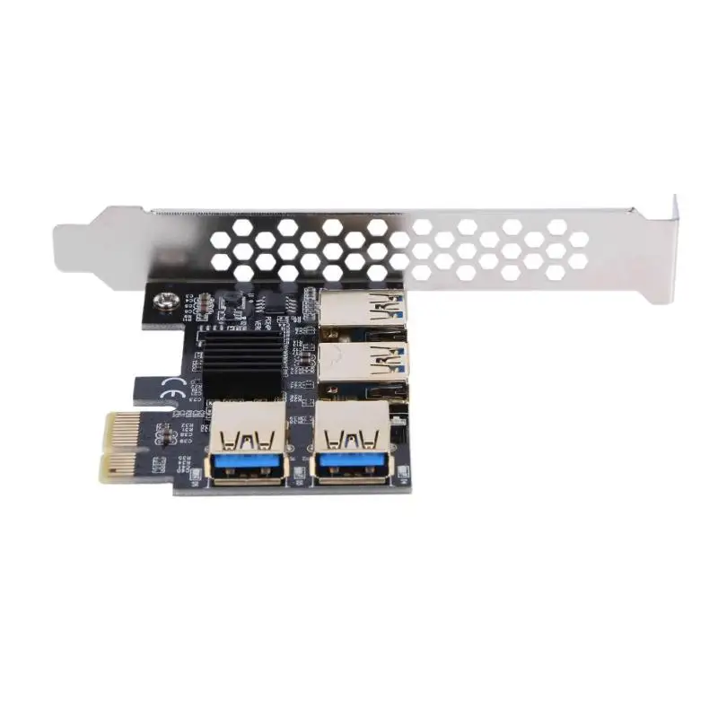 buy ALLOYSEED USB 3.0 PCI-E Express 1x to 16x Riser Card Adapter PCIE 1 to 4 Slot PCIe Port Multiplier Card for BTC Bitcoin Miner