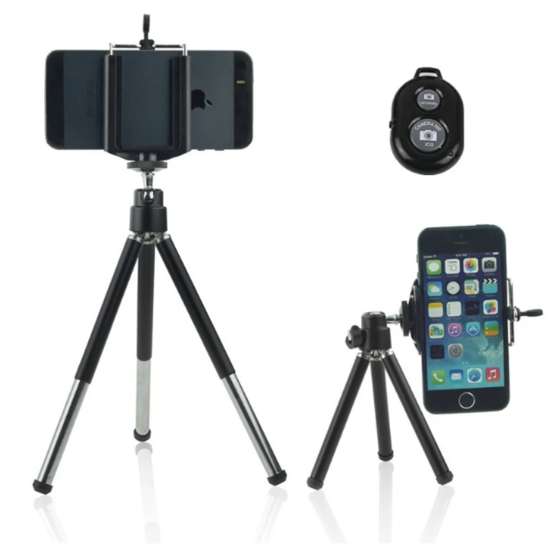 Latest Universal Bluetooth Control Photography Tripod Phone Holder 1/4" Screw Phone Holder for