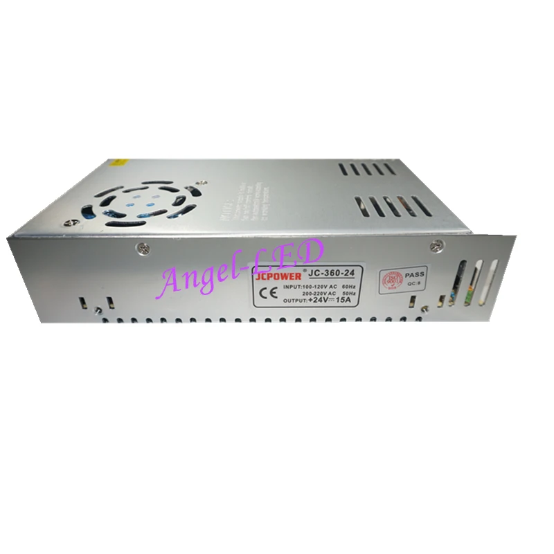 

free shipping Output Switching Power Supply;88 ~ 264VAC input;24V/15A output, CE and ROHS approved DC24V Lighting Transformers