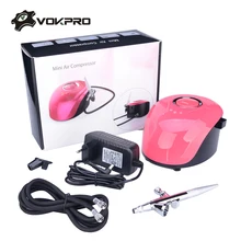 0,2 мм Аэрограф с компрессором Портативный спрей модель оружия DIY тату торт краска для ногтей аэрограф 3 режима скорости