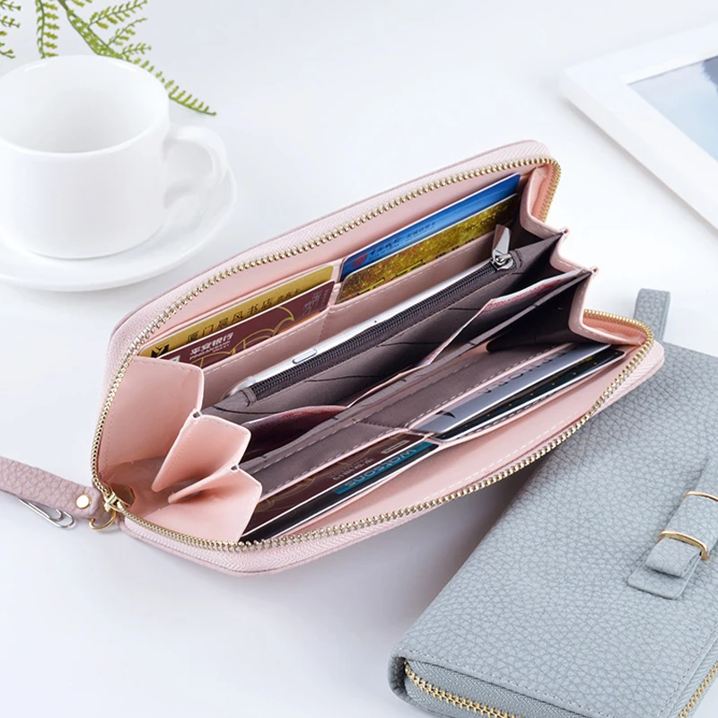 Женский Длинный кошелек на молнии с милым бантом 2017|card coin holder|women long walletlong wallet |