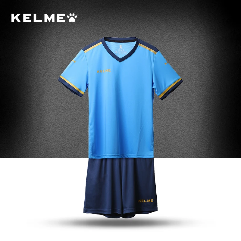 

Kelme Carle Football Serve Suit Men And Women Light Panel Customized Jersey Short Sleeve Speed Do Training Serve Catamite