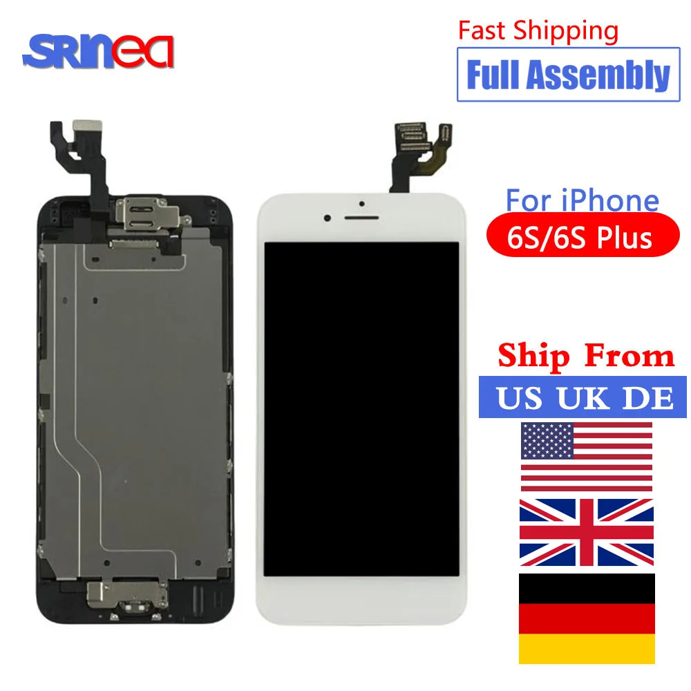 

Display For iPhone 6s 6 s Plus LCD Touch Screen Digitizer Assembly Full Set Complete Replacement LCD Screen Ship From US UK DE