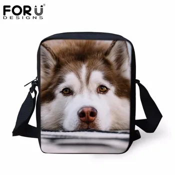 

FORUDESIGNS Cute Animal Dog Huskies Print School Bags For Children Kids Small Book Shoulder Bags Kindergarten Girls Mochila Gift