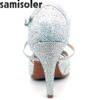 Женская обувь для латиноамериканских танцев; zapatos de baile latino mujer; блестящая черная атласная Женская обувь для сальсы; вечерние туфли для бальных танцев - Цвет: picture heel 8.5cm