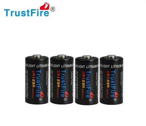 20 шт./лот TrustFire CR123A 3 в 1300 мАч литиевые батареи с предохранительным клапаном для фонарей камеры