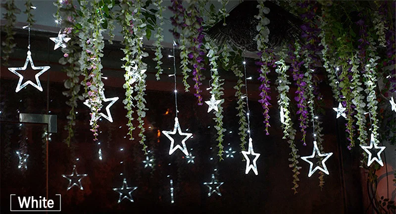 4 м Рождественский светодиодный светильник-гирлянда с дистанционным управлением и регулируемой яркостью, романтическая сказочная звезда, светодиодный светильник-Гирлянда для вечерние, свадебные, светодиодный, гирлянда