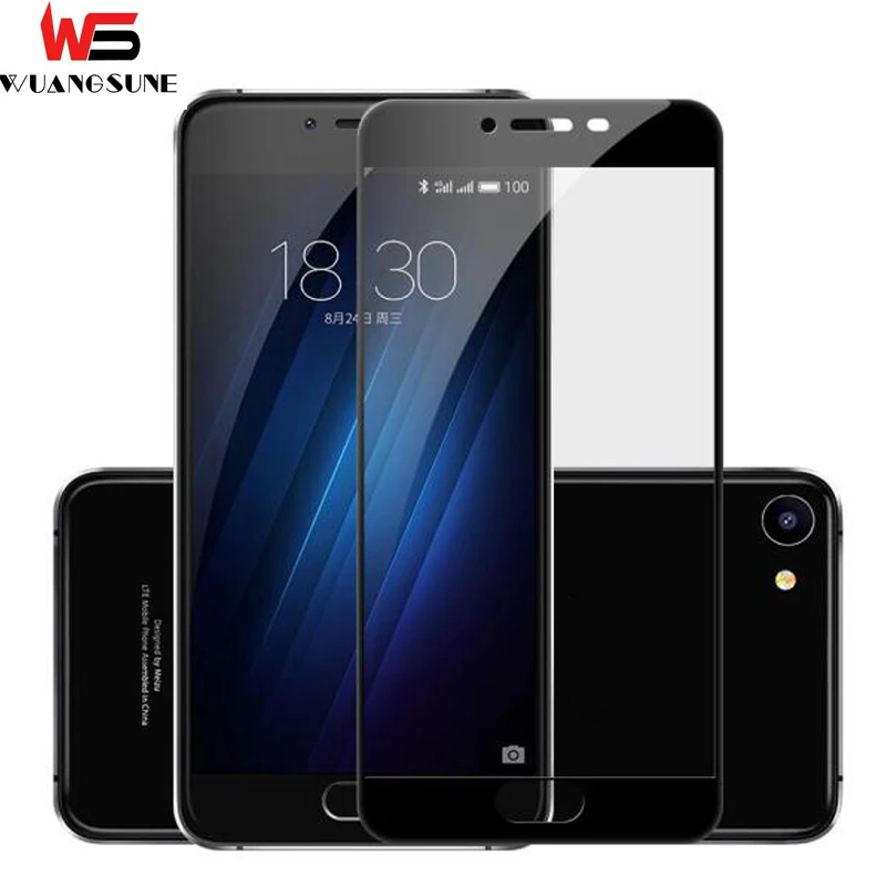 

WUANGSUNE For Meizu U10 U20 Tempered Glass 2.5D Curved full Coverage Screen Protector for Meizu U 20 10 Full Cover Glass Film